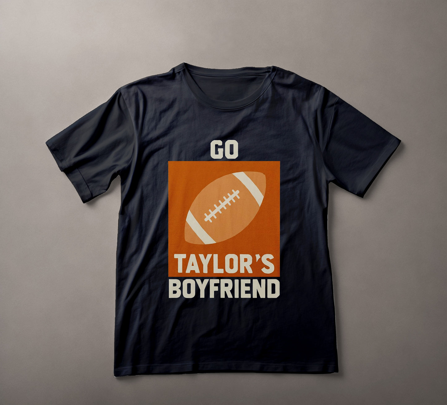 Football Fan T-Shirt, Sports Relationship Shirt, Supportive Boyfriend Tee, Custom Football Shirt, Personalized Sports Apparel, Tailgate Party Clothing, Game Day T-Shirt, Couple's Sports Gear, Football Season Tee, Boyfriend Support T-Shirt